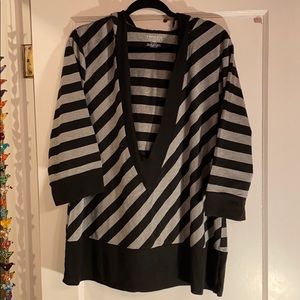 Venezia deep V neck hoodie with sparkle